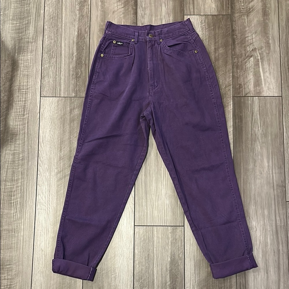 Chic Purple Denim Pants